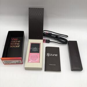 Vintage 2007 Microsoft Zune Media Player - 4GB - Pink English HDWR US Only READ